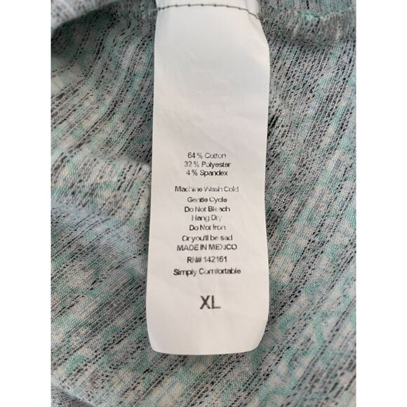 Lularoe Womens XL Pleated Skirt Turquoise‎ Geometric Pattern Cotton Blend - Picture 5 of 7